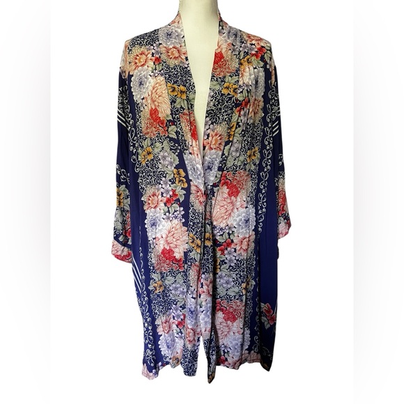 JOHNNY WAS Floral Kimono Jacket XL - Picture 2 of 6